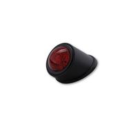 Fanale posteriore a LED HIGHSIDER smart OLD SCHOOL TYP1, cromato, vetro rosso, o