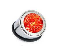 Fanale posteriore a led old school tipo 1 cromato lente trasparente