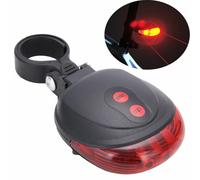 Fanale posteriore bici laser linee segnalazione luce rossa 5 led pile incluse