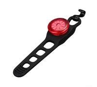 Fanale posteriore compatto a LED con corpo in PC e cinturino in silicone flessibile per un fissaggio affidabile su biciclette e attrezzi per uno stile di vita attivo (rosso)