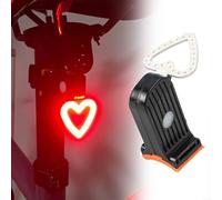 Fanale posteriore creativo per bicicletta, 6 forme uniche tra cui design a | Luce posteriore a LED rosso brillante, facile installazione per bici da strada e mountain bike, struttura in plastica ABS di