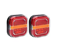 Fanale posteriore esterno Per Rimorchio Furgone Autobus Pick-up 2 Pezzi Fanale Posteriore A LED Quadrato 4 Pollici Luce Freno Posteriore Sinistra Destra Targa Fanale Posteriore Gruppo Fanale Posterior