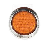 Fanale Posteriore Lampada 2 X Luci Posteriori Rimorchio Con Cornice Cromata LED 12V 24V Fanali Posteriori Rotondi Camion Per Caravan Van Bus RV Luce Posteriore Fari Posteriori (Colore : Amber, Size