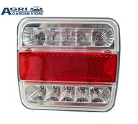 Fanale Posteriore LED DX/SX 13,5V 100x100mm Camion Muletto Trattore Rimorchio