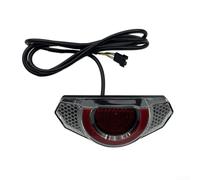 Fanale posteriore per bici elettrica con indicatori di direzione, compatibile con biciclette elettriche da 36 V e 48 V, lampada a LED per bici da strada e mountain bike, design nero per tutte le