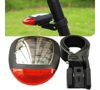 Fanale posteriore per bicicletta a energia solare, ricaricabile tramite USB, lampada di sicurezza posteriore con 3 modalità, impermeabile, luce notturna per reggisella, rosso/nero