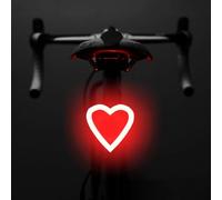 Fanale posteriore per bicicletta, ricaricabile a LED, per guida notturna, accessori per bici, luminoso a forma di cuore, per ragazze, 5 modalità, impermeabile, riflettore di avvertimento per ciclismo