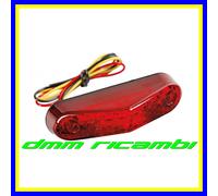 Fanale posteriore stop Moto Universale Mini Led rosso + luce targa a led bianchi