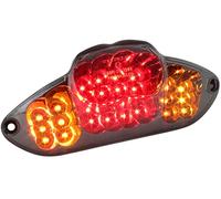 FANALE POSTERIORE STR8 Black Line LED, incl. funzione di indicatore di direzione per Gilera Runner (a partire dal 08/2005), con marchio di controllo