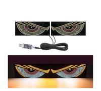 Fanale Proiettore Display LED Flessibile USB Per Parabrezza, Luce Dinamica Big Devil Eyes Auto Camion Luci Di Segnalazione Stroboscopiche Automatiche Faro Principale(Bianco)