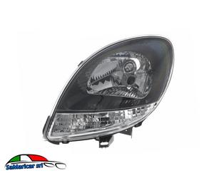 FANALE PROIETTORE SINISTRO TELAIO NERO FRECCIA BIANCA RENAULT KANGOO 04/2003-> 2
