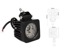 Fanale Quadrato Luci Diurne A Led Work Light Faro Da Lavoro 12V 24V 12W (4X3W) I