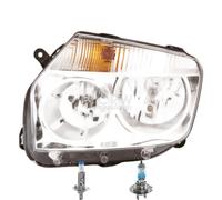 Fanale Sinistro Cromo Incl. Osram Lampade H1 H7 Con Indicatore per Dacia Duster