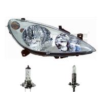 Fanale Sinistro H1/H7 per Peugeot 307 3A/C 3H 3E 3B Incl. Osram Lampade