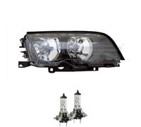 Fanale Sinistro Nero H7/H7 per BMW 3er Touring E46 Incl. Osram Lampade