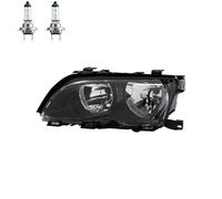 Fanale Sinistro Nero per BMW E46 Bj 98-01 Incl. Philips H7/H7 + Servomotore