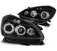 Fanali anteriori per Renault Clio 3 05-09, colore: nero Angel Eyes