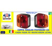 Fanali Fanalini Posteriori Stop per Carrelli Rimorchi kit per 2 fanalini 12V.