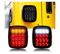 Fanali Posteriori 2 Pezzi Luci Posteriori A LED Per Auto Shell Affumicato 16LED Fanale Posteriore Freno Luce Retromarcia Indicatori Direzione Per Jeep Wrangler YJ TJ CJ Luci Posteriori(With turn signa