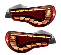 Fanali posteriori XTevu, gruppo luci freno a LED con indicatori di direzione, compatibili con 2012-2021, sostituzione luci posteriori dinamiche GTS (Rosso)
