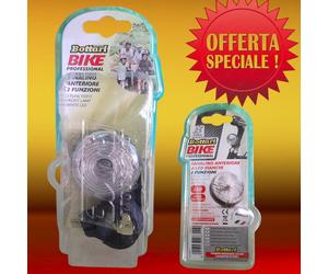 Fanalino Anteriore Bicicletta a 2 Funzioni Led Bianchi Luce Piena e Lampeggiante