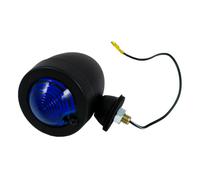 Fanalino moto BULLET lente blu in metallo lampadina universale custom cafè