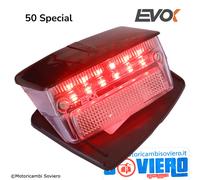 Fanalino Posteriore Full Led trasparente tettuccio Nero Vespa 50 Special