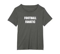 Fanatico del Calcio Maglietta, Donna Plus-Size, Asfalto, 1X