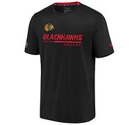 Fanatics Chicago Blackhawks Authentic Performance - Maglietta a maniche corte, taglia L
