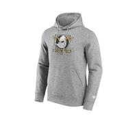 Fanatics - Felpa con cappuccio NHL Anaheim Ducks Primary Logo Graphic, grigio., m
