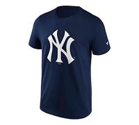 Fanatics MLB New York Yankees Primary Logo Graphic Maglietta, Blu, M Unisex-Adulto