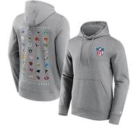 Fanatics NFL all Team Logo Uomo Felpa con Cappuccio Grigio L