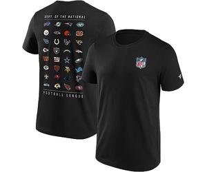 Fanatics NFL all Team Logo Uomo T-Shirt Nero M 100% Cotone Regular