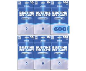 Fanatiko Sleeves Pokemon 600 pz 67x94 mm | Sleeves Magic | Bustine Pokemon Protettive Trasparenti Senza Acido | Bustine Carte Compatibili Yu-Gi-Oh, One Piece e TCG | Classic Fit