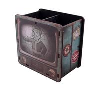 FaNaTtik Fallout Desk Tidy - Organizer da scrivania per TV con licenza ufficiale Vault-Tec Retro con Vault Boy, portapenne e portapenne in MDF per giochi o ufficio