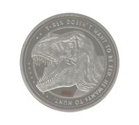 Fanattik Jurassic Park - Flip Coin - 25Th Anniversary T-Rex Silver Edition
