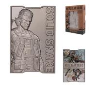 FaNaTtik Metal Gear Solid 2 Limited Edition Solid Snake Metal Lingotto - Prodotto con licenza ufficiale, 5.000 in tutto il mondo, espositore incluso