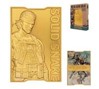 FaNaTtik Metal Gear Solid - Lingotto a serpente placcato oro 24 carati, con licenza ufficiale ed edizione limitata (2.001 in tutto il mondo) con numerazione individuale