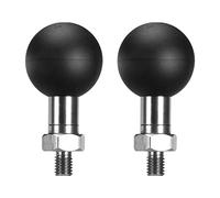 FANAUE Adattatore a sfera da 2,5 cm, compatibile con RAM Mounts B, doppio braccio, con perni filettati M6 x 1.0, collegamento estensibile a qualsiasi supporto per telefono da moto a sfera da 1