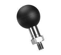 FANAUE Adattatore testa a sfera in alluminio da 2,5 cm con filettatura M6 x 1,0, base a testa sferica da 2,5 cm per foro per vite M6 x 1,0, braccio a doppia presa e supporto per telefono per moto