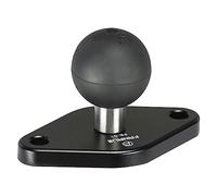 FANAUE Base di montaggio diamantata compatibile con RAM Mounts B, dimensione 2,5 cm, braccio a doppia base, distanza tra entrambi i fori di fissaggio, corrispondente al modello di fori AMPS secondo