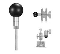 FANAUE Base di montaggio per stelo forcella moto da 2,5 cm, compatibile con supporti RAM di dimensioni B, braccio a doppia presa e supporto per telefono da bicicletta (M5 × 0,8 adattatore per testa a