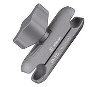 FANAUE Il braccio a doppia presa si collega solo all'adattatore per testa a sfera da 17 mm, compatibile con supporto GPS Garmin e supporto per telefono da moto, realizzato in lega di alluminio con una