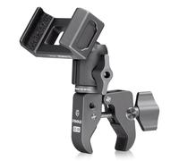 FANAUE Supporto per telefono da moto con adattatore per testa a sfera da 2,5 cm, supporto per telefono per bici [blocco 1s][protezione sicura], supporto per telefono girevole a 360°, per mountain