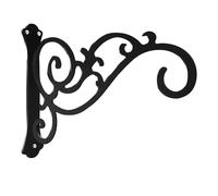 Fancelletta per ganci per piante - Gancio murale, supporto per il giardino | Gancio di per piante in metallo nero, supporto sospeso di ferro resistente alla ruggine per esterno per mangiatoia p