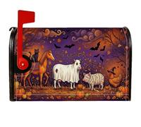 Fanciful - Coperture magnetiche per cassetta postale, motivo: animali della | Fantasiosi animali della fattoria, copertura per cassetta postale, toppa autunnale con zucche, attacco magnetico