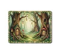 Fanciful Forest - Tappetino scolapiatti per bancone della cucina, in gomma assorbente, motivo fiaba verde, tappetino scolapiatti per asciugare la natura incantata primaverile, per bar, 45 x 61 cm