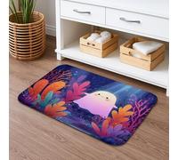 Fanciful Ghost Tappetino da bagno ad asciugatura rapida, tappetino da bagno con piante di corallo colorate, assorbente, antiscivolo, divertente, in memory foam, lavabile, per bagno, WC, decorativo, 50