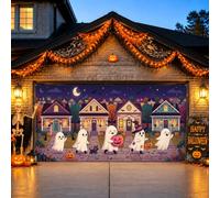 Fanciful Ghost Trick-or-Treats Ghosts - Copertura per porta del garage, 390