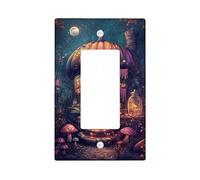 Fanciful Pumpkin House Light Switch Cover Piastre / Coperture Outlet, Decorazione Autunno per Accenti Casa, Piastre da Parete in Termoplastica, Dimensioni Standard Singolo Rocker